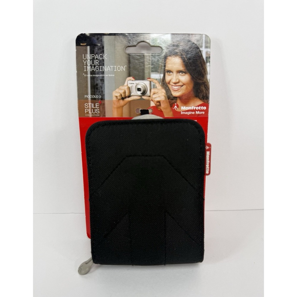 Compact Digital Camera Pouch Carrying Case Black & Gray Bag Manfrotto Piccolo 5